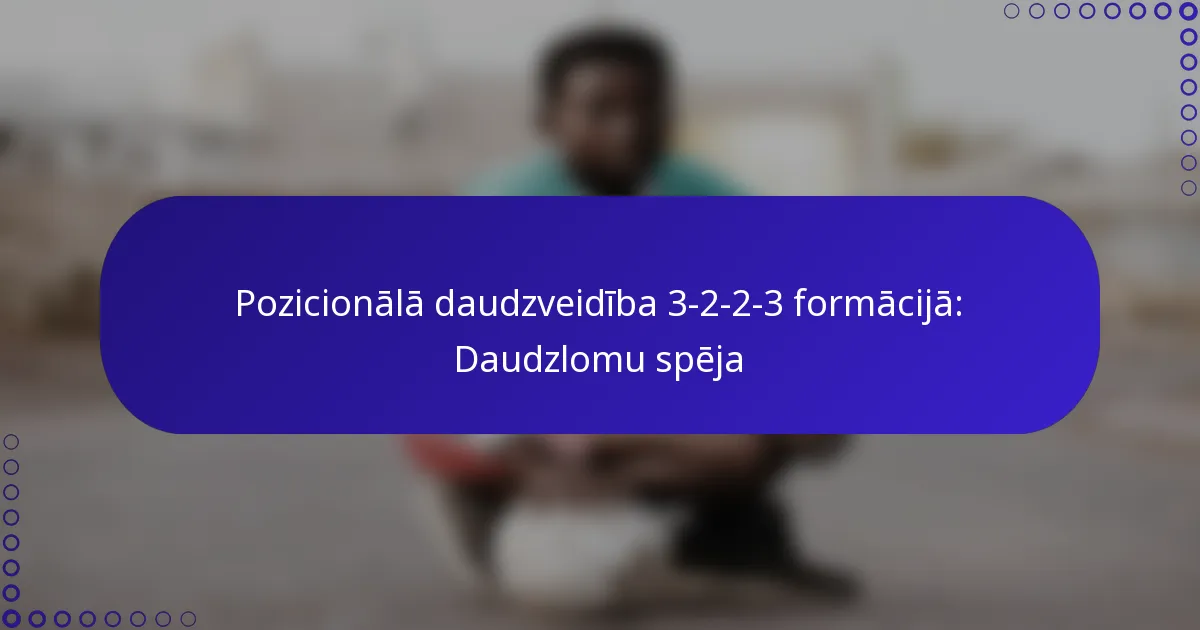 Pozicionālā daudzveidība 3-2-2-3 formācijā: Daudzlomu spēja